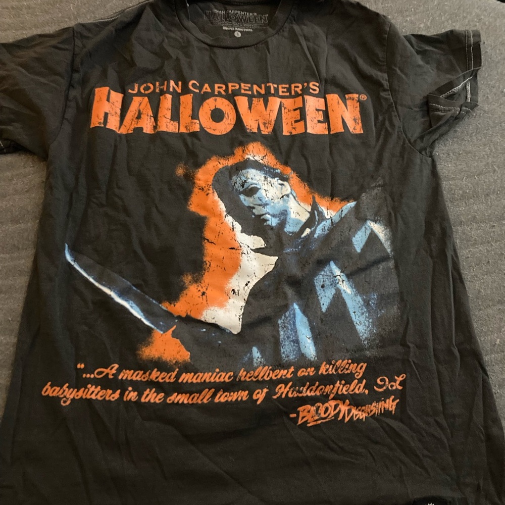 Spencer's Black and Orange Halloween Tee Michael Myers